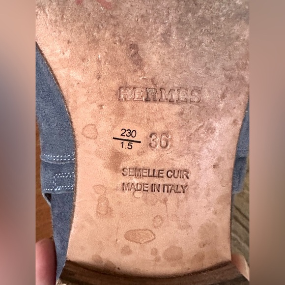 Hermès Neo Kelly Ankle Boots in Blue Suede | Size 36 (5.5 US) | Rare blue agris - Picture 10 of 12